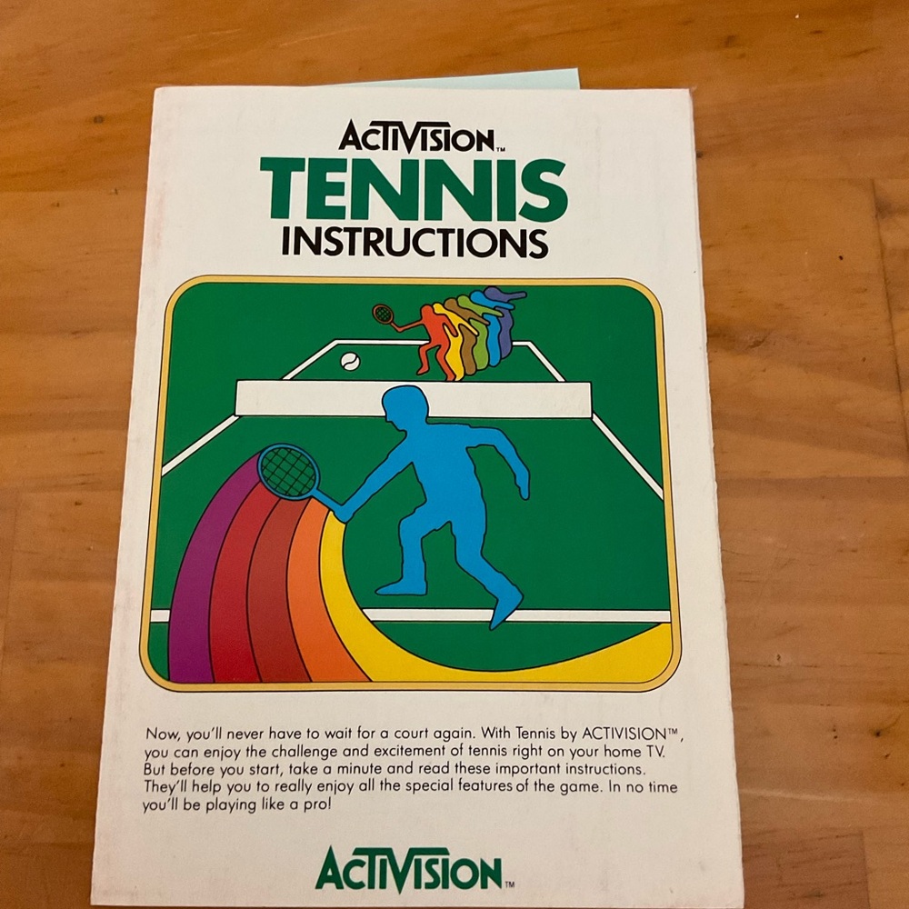 Tennis Instructions Game Atari